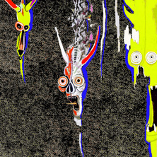 art, monsters, masks, masterwork, painting